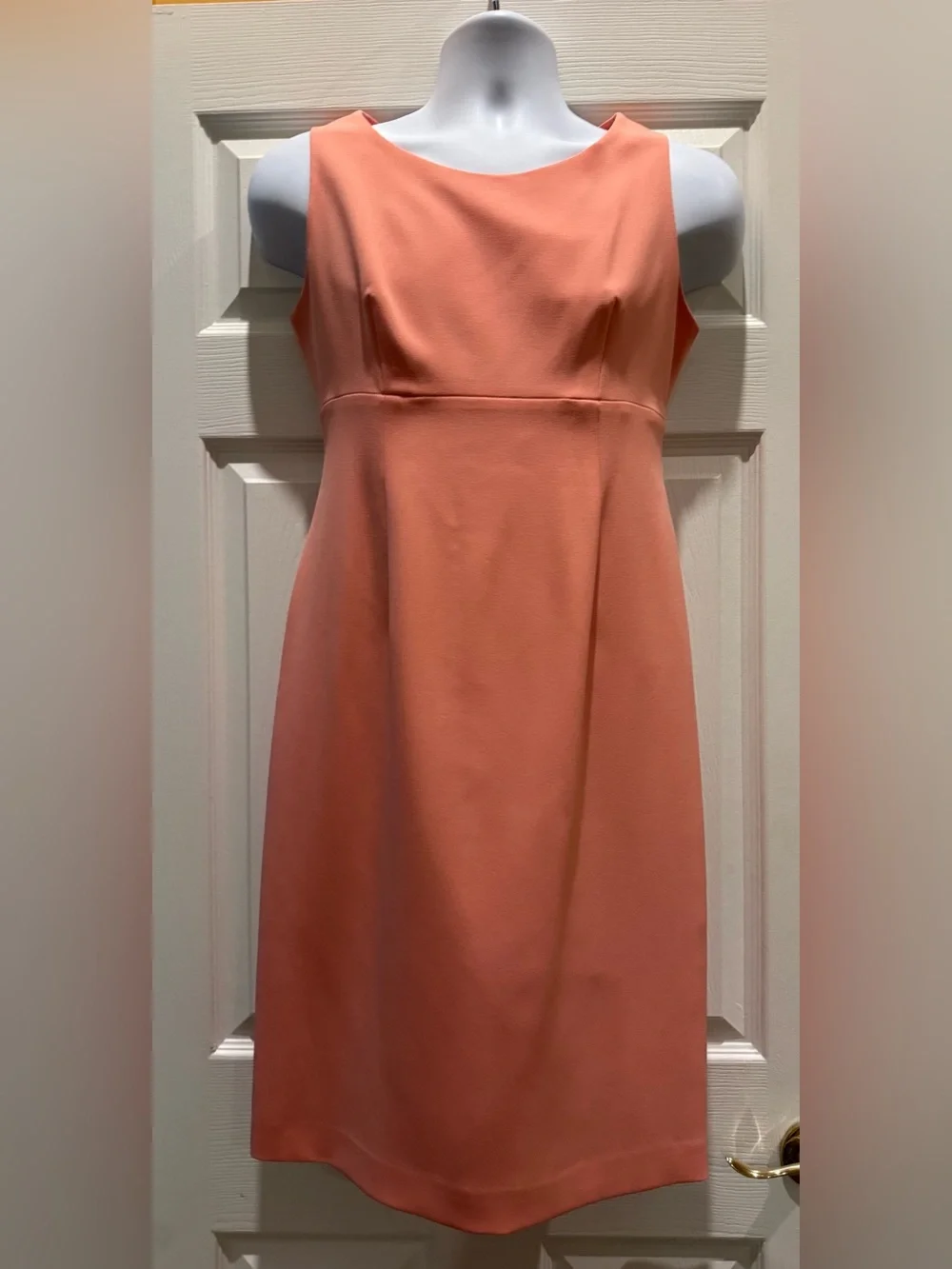 Evan Picone: Black Label: Women’s: Sleeveless Coral Shift Dress Size 4 - Picture 3 of 14